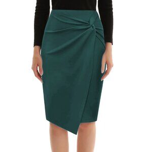 NWT Kate Kasin Bodycon Pencil Twist Front Stretch Skirt